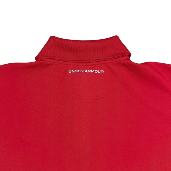 Ohio State Buckeyes Polo Shirt Under Armour Men's M Red Golf Performance‎ Logo - Picture 5 of 6
